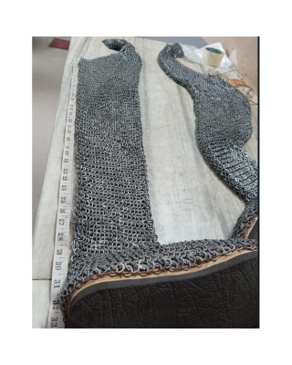 Aluminum Chainmail Chausses Flat Ring integrated Leather Shoe